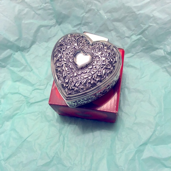 Jewelry Box - Silver Plated Heart ❤️ Design NEW - Picture 2 of 9